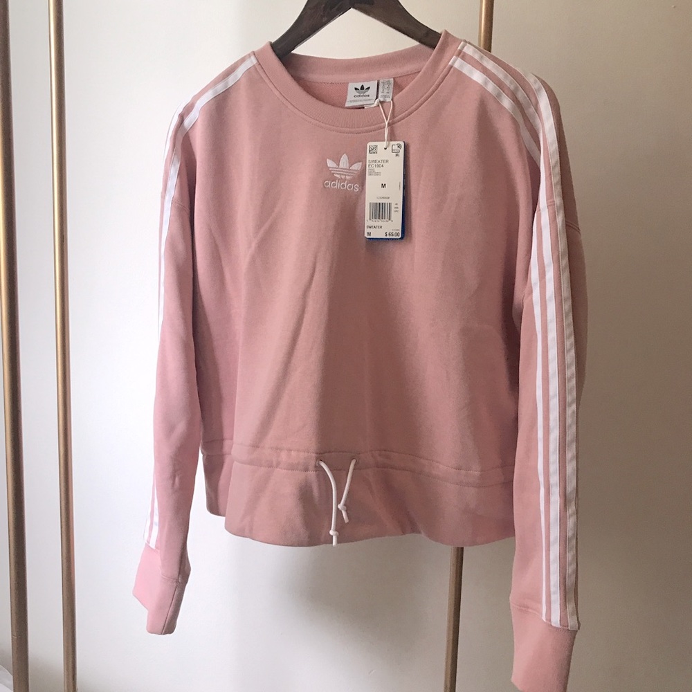 NEW Pink Adidas Crop Sweatshirt EC1904